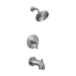 4875092 Coastal One Handle Tub & Shower Faucet, Brushed Nickel - Brass