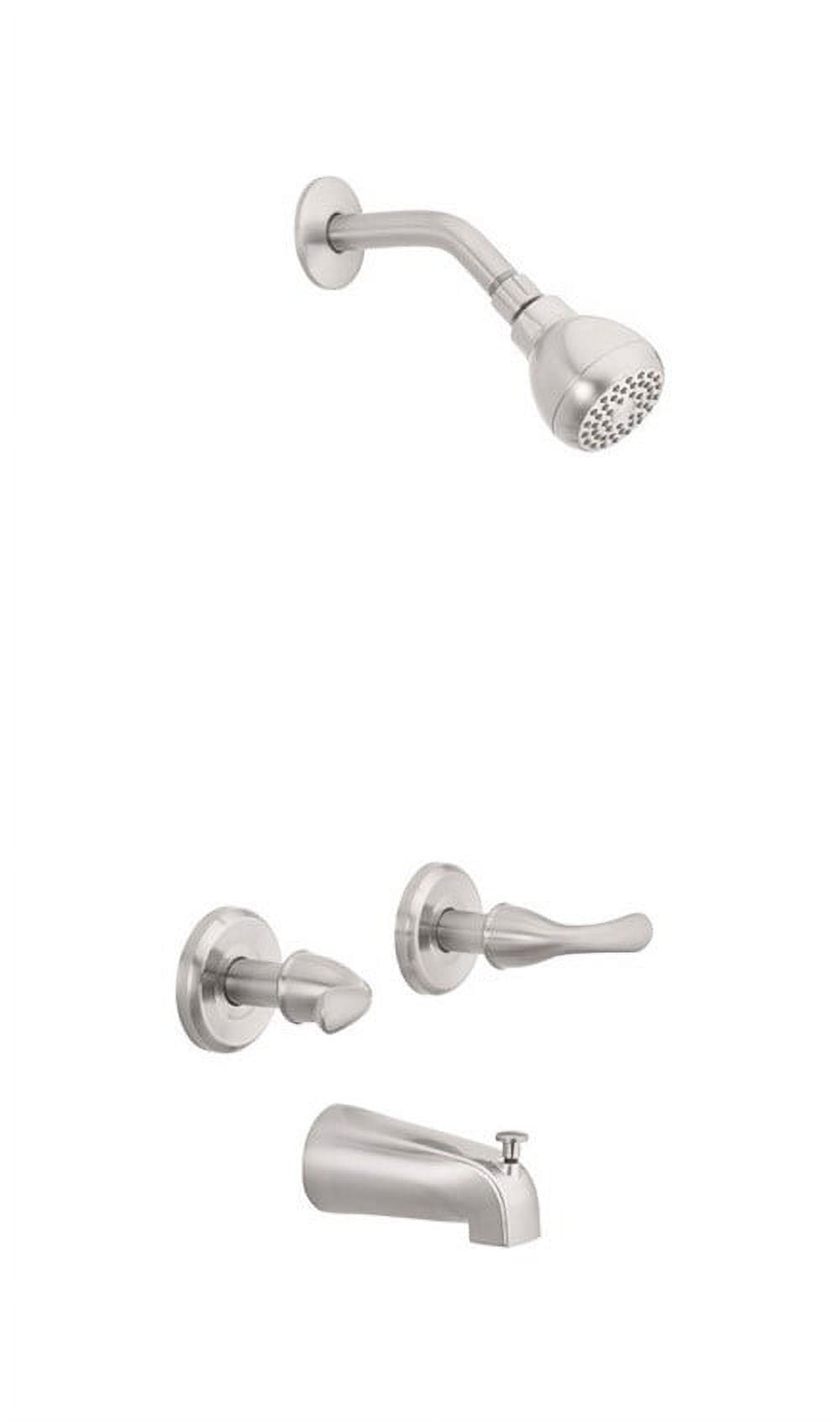 4875134 Essentials Shower Two Handle Tub & Shower Faucet, Brushed Nickel