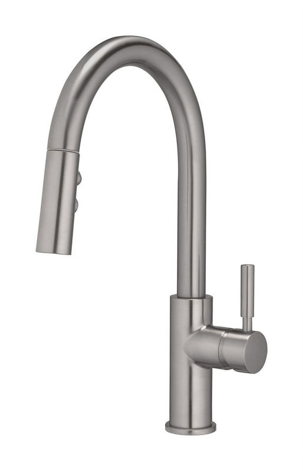 4876439 Vela Pull-down One Handle Brushed Nickel Pulldown Kitchen Faucet