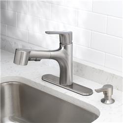 4876983 Tucana One Handle Brushed Nickel Pull-out Kitchen Faucet