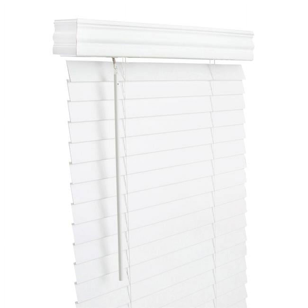 5005757 Faux Wood 2 In. Cordless Mini-blinds, 30 X 60 In. - White
