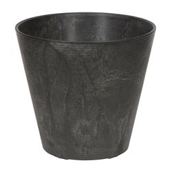 7800170 Artstone 9.75 X 10 In. Dia. Black Resin & Stone Powder Cali Flower Pot