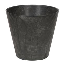 7800253 Artstone 11.5 X 12 In. Dia. Black Resin & Stone Powder Cali Flower Pot