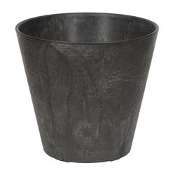 7800238 Artstone 13.5 X 14 In. Dia. Black Resin & Stone Powder Cali Flower Pot