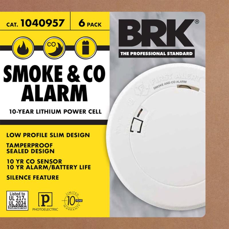 5006253 Battery-powered Photoelectric Smoke & Carbon Monoxide Detector - Pack Of 6