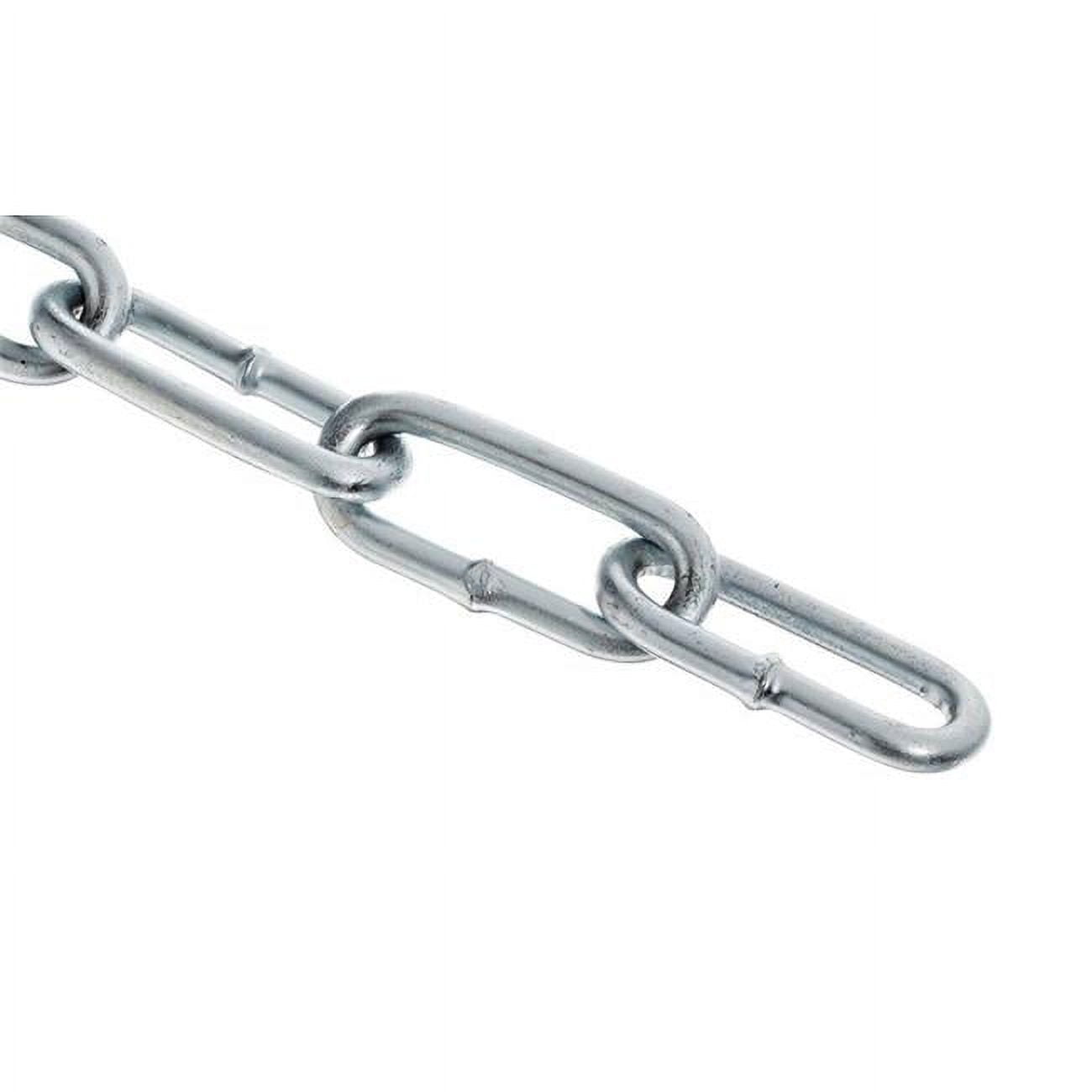 5006132 1 Single Loop Carbon Steel Chain, 0.11 In. Dia. X 125 Ft. - Gray