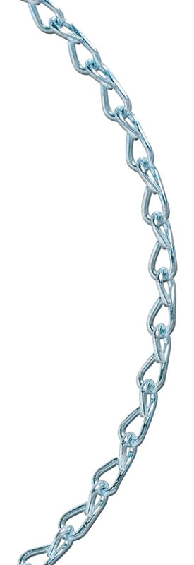 5006102 12 In. Single Jack Steel Chain, 0.11 In. Dia. X 200 Ft. - Silver