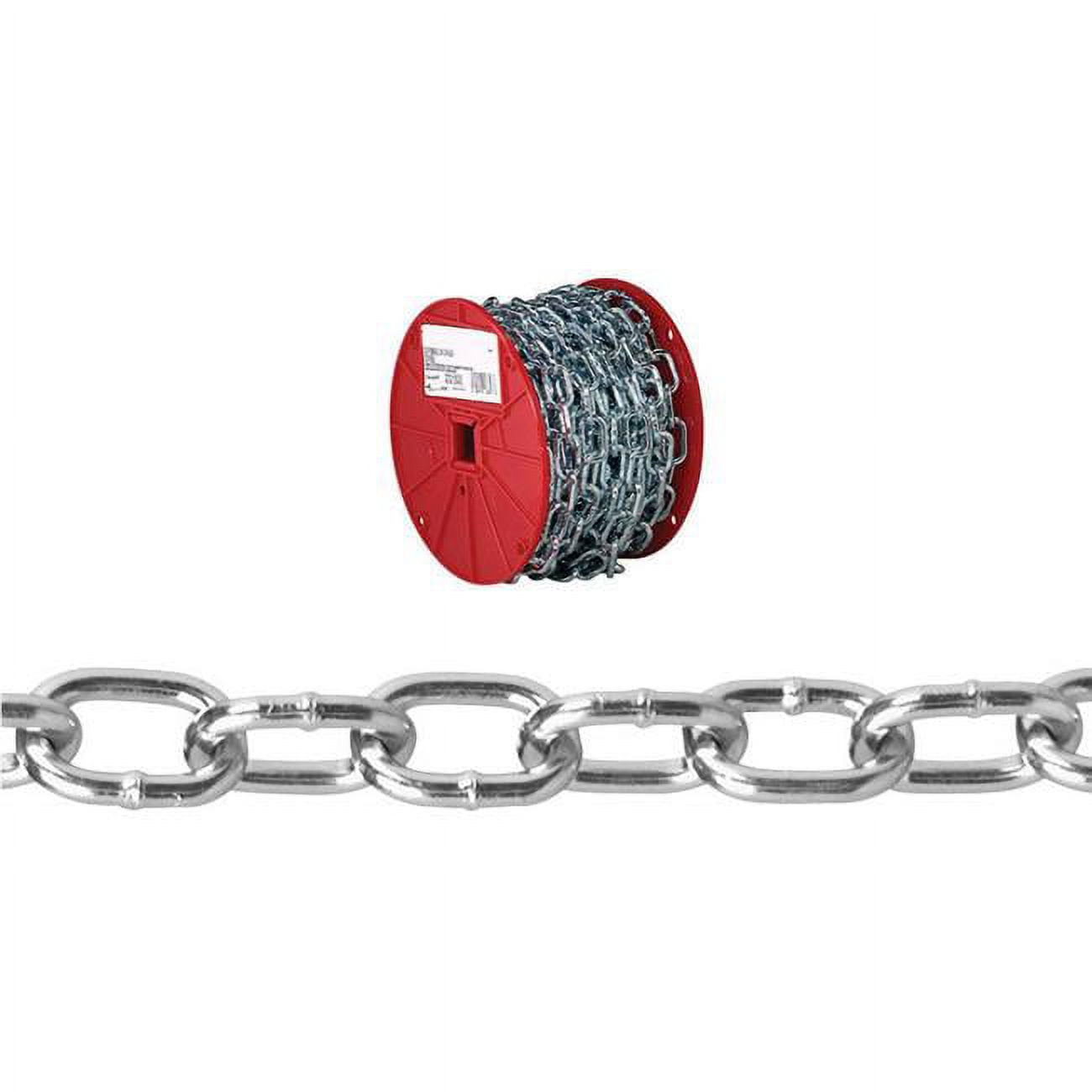 5006123 2-0 Passing Link Carbon Steel Chain, 0.18 In. Dia. X 50 Ft. - Gray