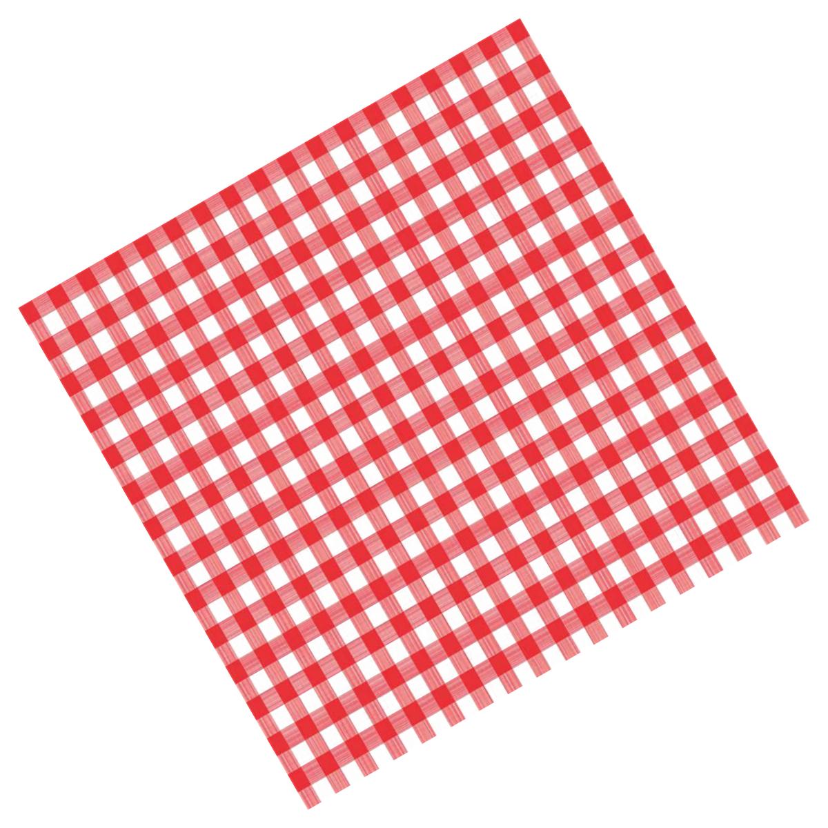 Picture of Magic Cover 6739445 52 x 52 in. Red & White Checkered Plastic Tablecloth