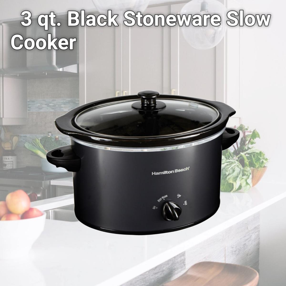 Picture of Hamilton Beach 6850051 3 qt. Black Stoneware Slow Cooker
