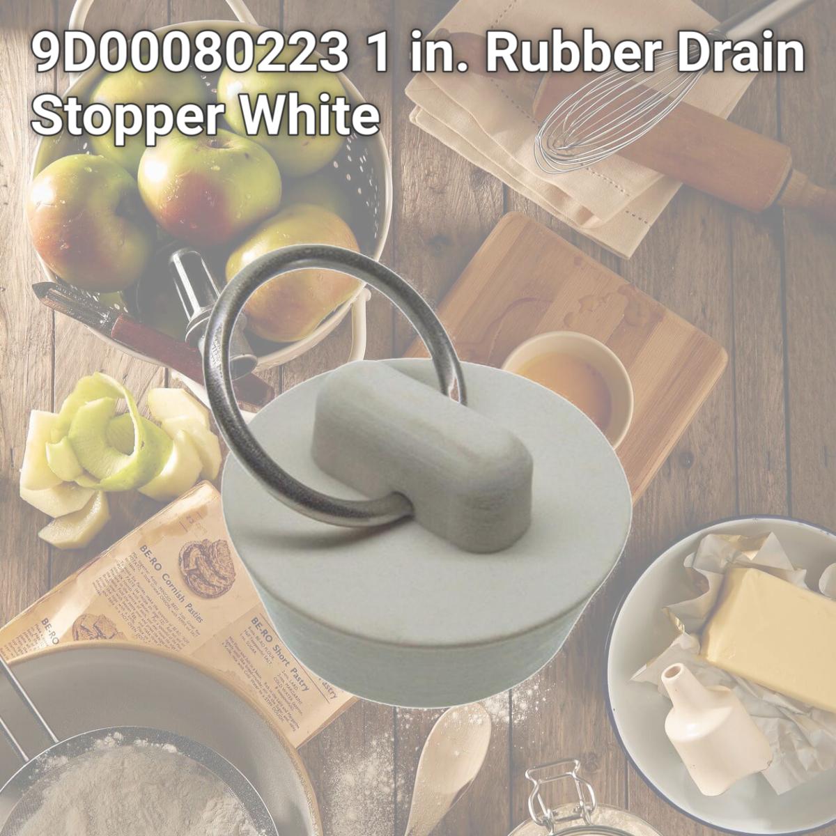 Picture of Danco 9D00080223 1 in. Rubber Drain Stopper  White