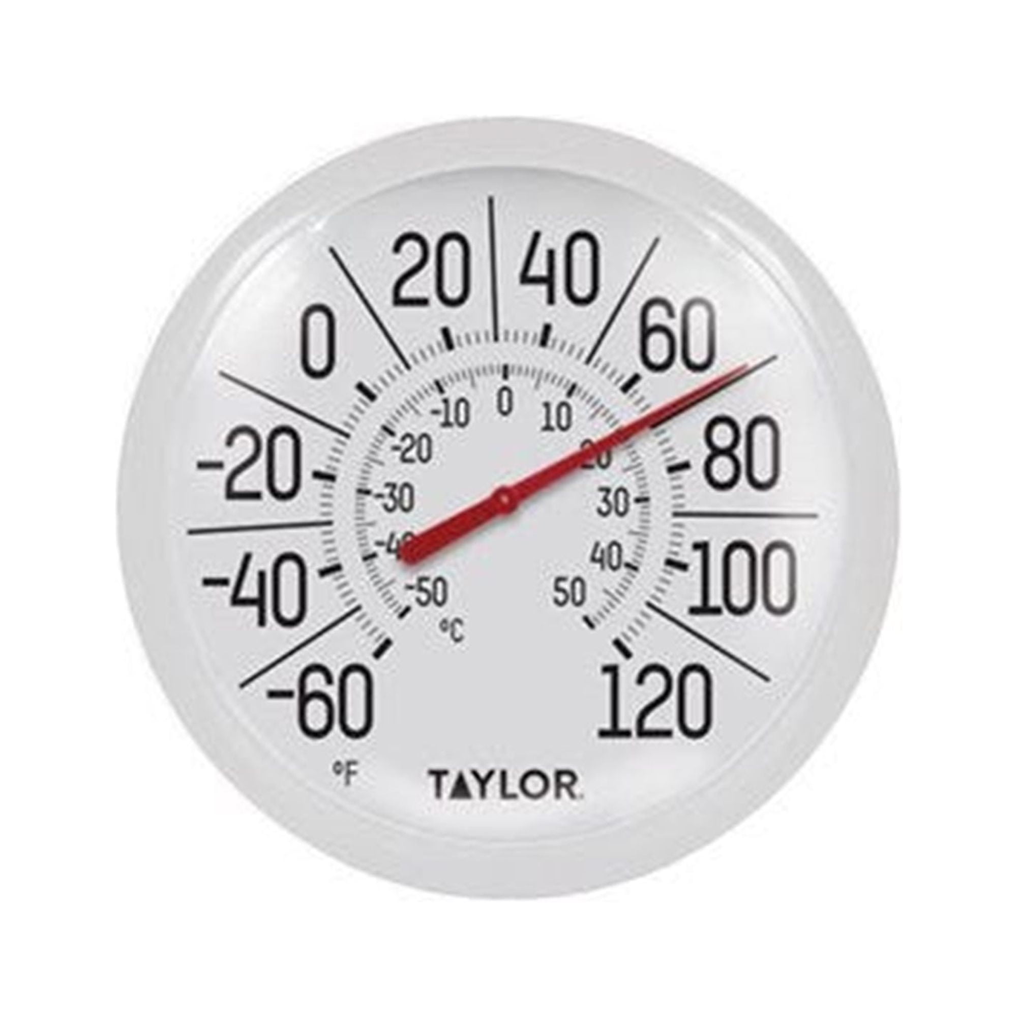 6669527 8 In. Plastic Dial Thermometer, White