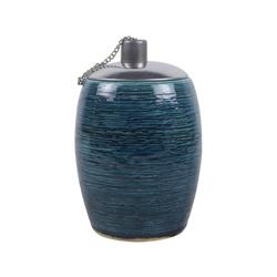 8862385 6 In. Ridgewater Stone Aqua Blue Textured Tabletop Torch - Pack Of 6