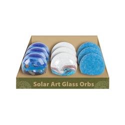 8862112 5 In. Glass Assorted Color Solar Orb - Pack Of 9