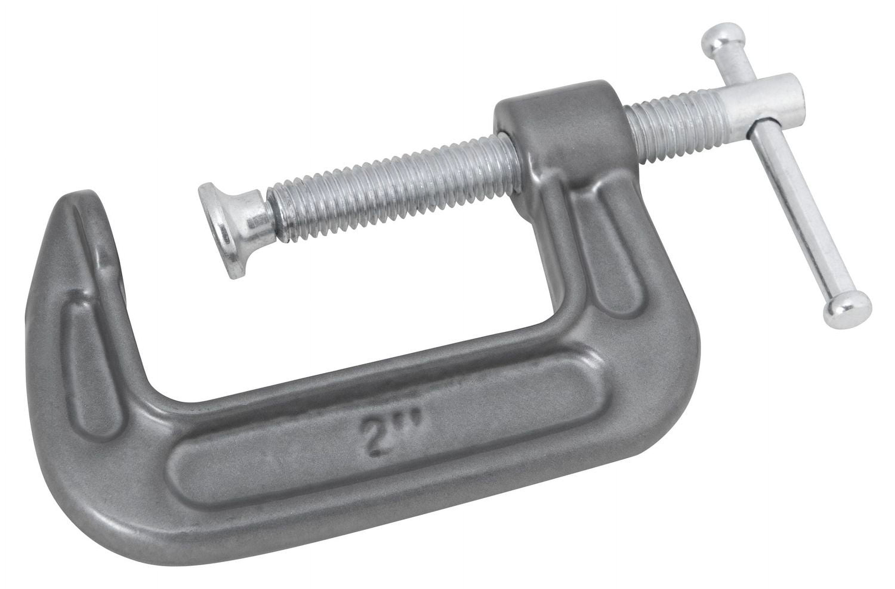 Performance Tool 2807816 2 In. X 2 In. Ductile Iron 8 Lbs Capacity Gray Handscrew C-clamp