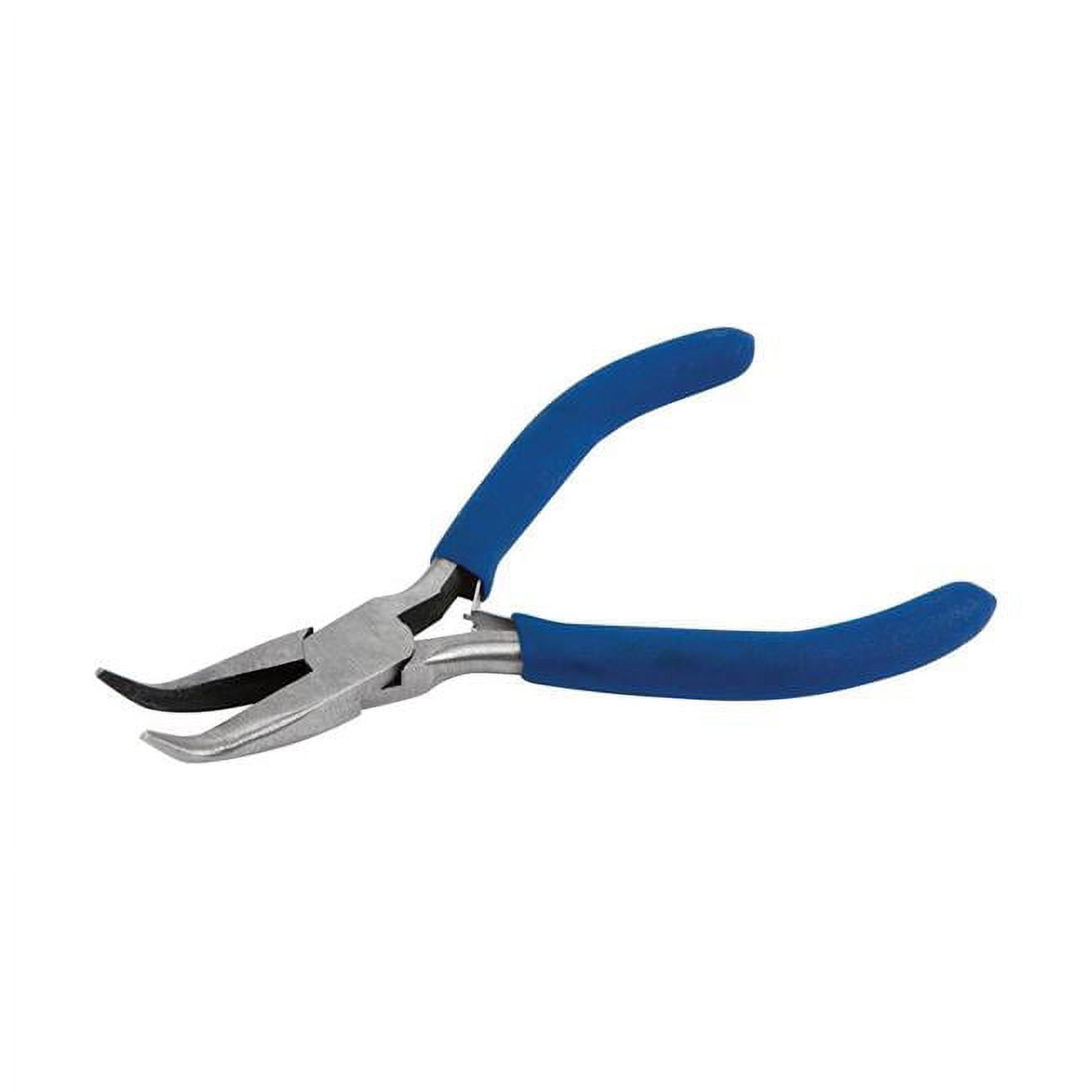 Performance Tool 2807865 4.5 In. Carbon Steel Mini Bent Nose Pliers, Blue - Pack Of 6