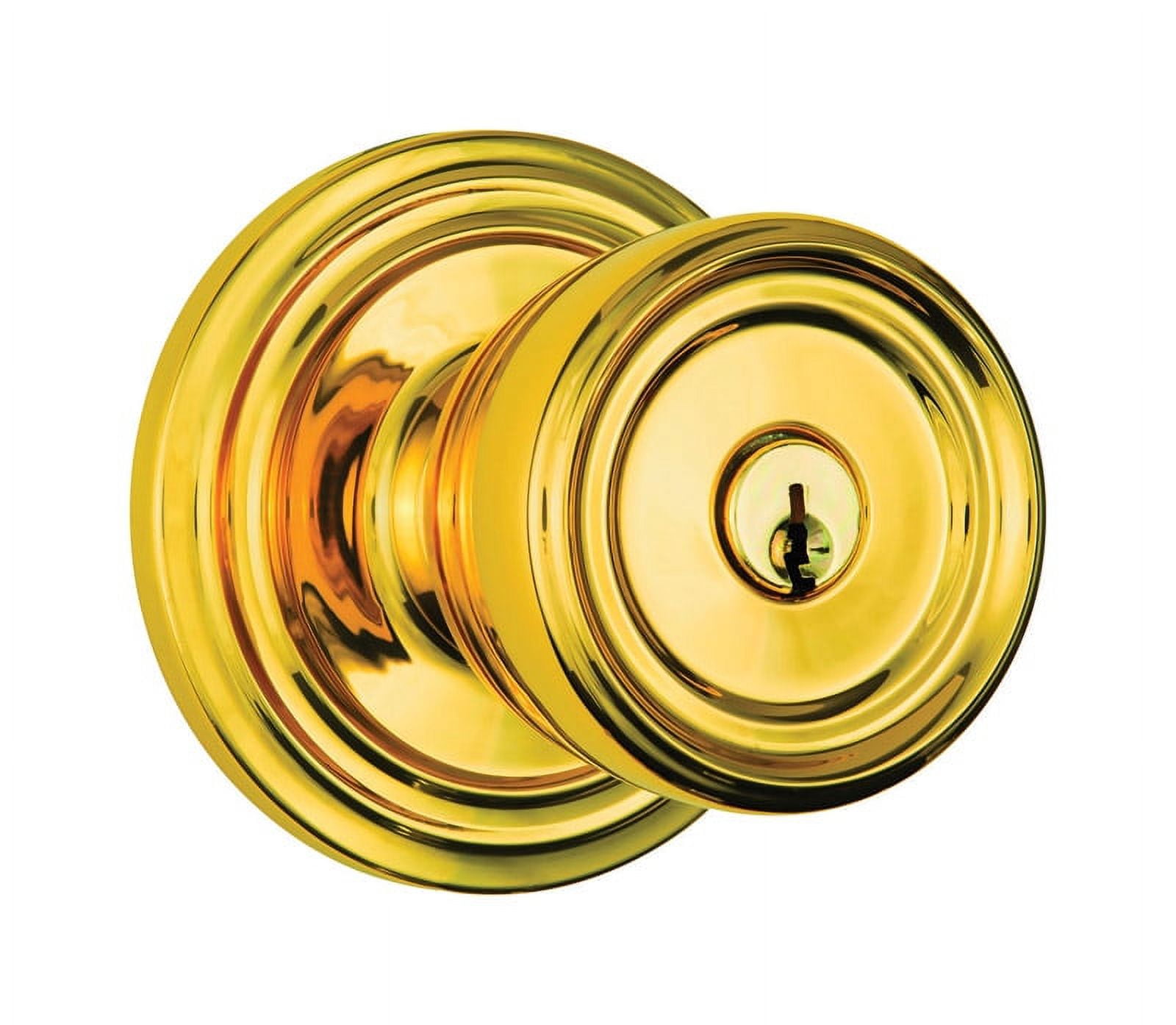 5986617 Barrett Polished Brass Single Cylinder Lock, Ansi Grade 2 Kw1