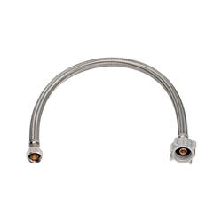 4598330 Braided Stainless Steel Ballcock Faucet Supply Line, 0.5 Compression X 0.87 Dia. X 12 In.