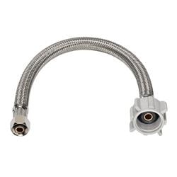 4598207 Braided Stainless Steel Ballcock Faucet Supply Line, 0.37 Flare X 0.87 Dia. X 20 In.