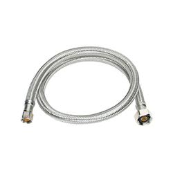 4598249 Braided Stainless Steel Faucet Supply Line, 0.5 Compression X 0.5 Dia. X 24 In. Fip