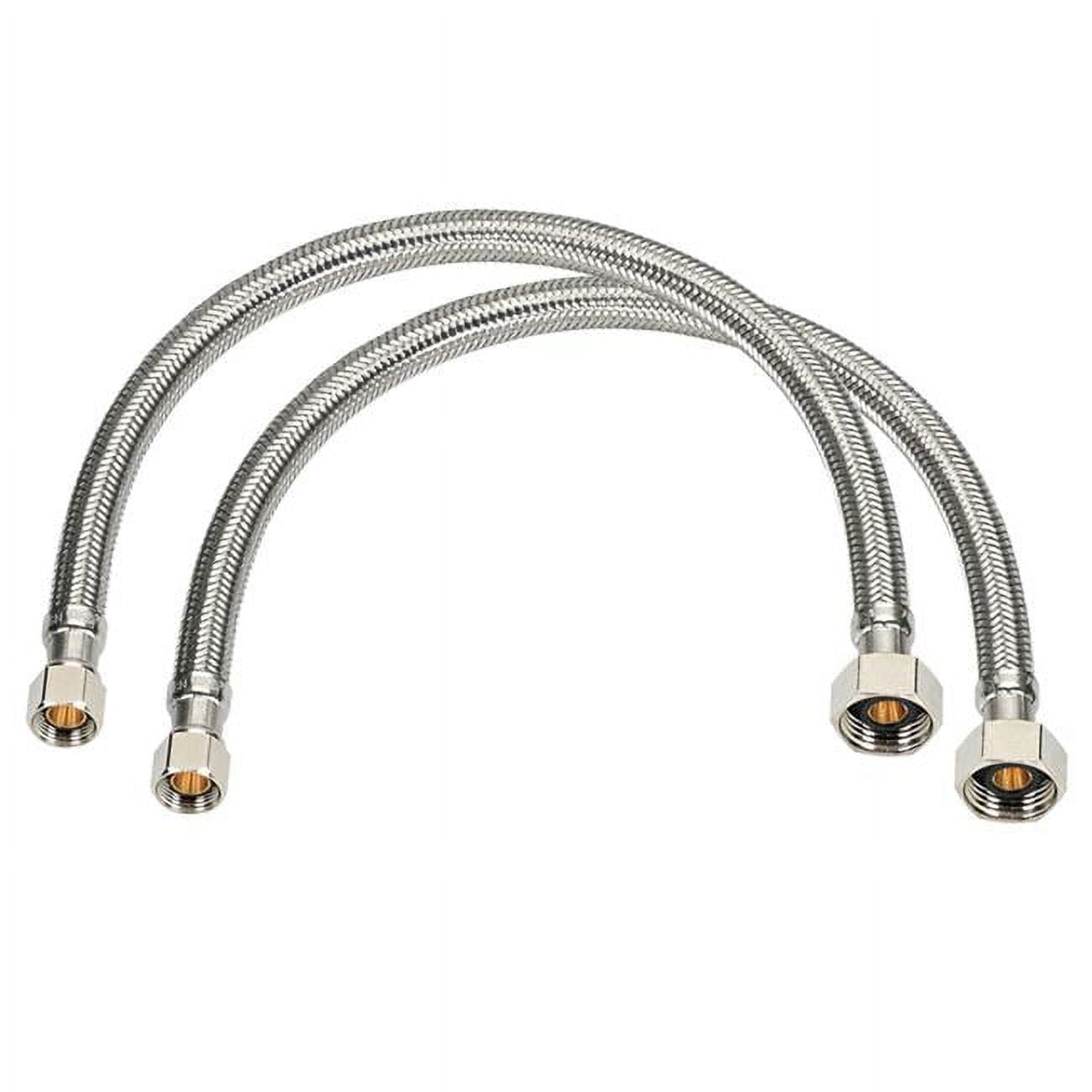 4818084 0.5 Fip X 0.37 In. Dia. Compression Braided Stainless Steel 16 In. Faucet Supply Line