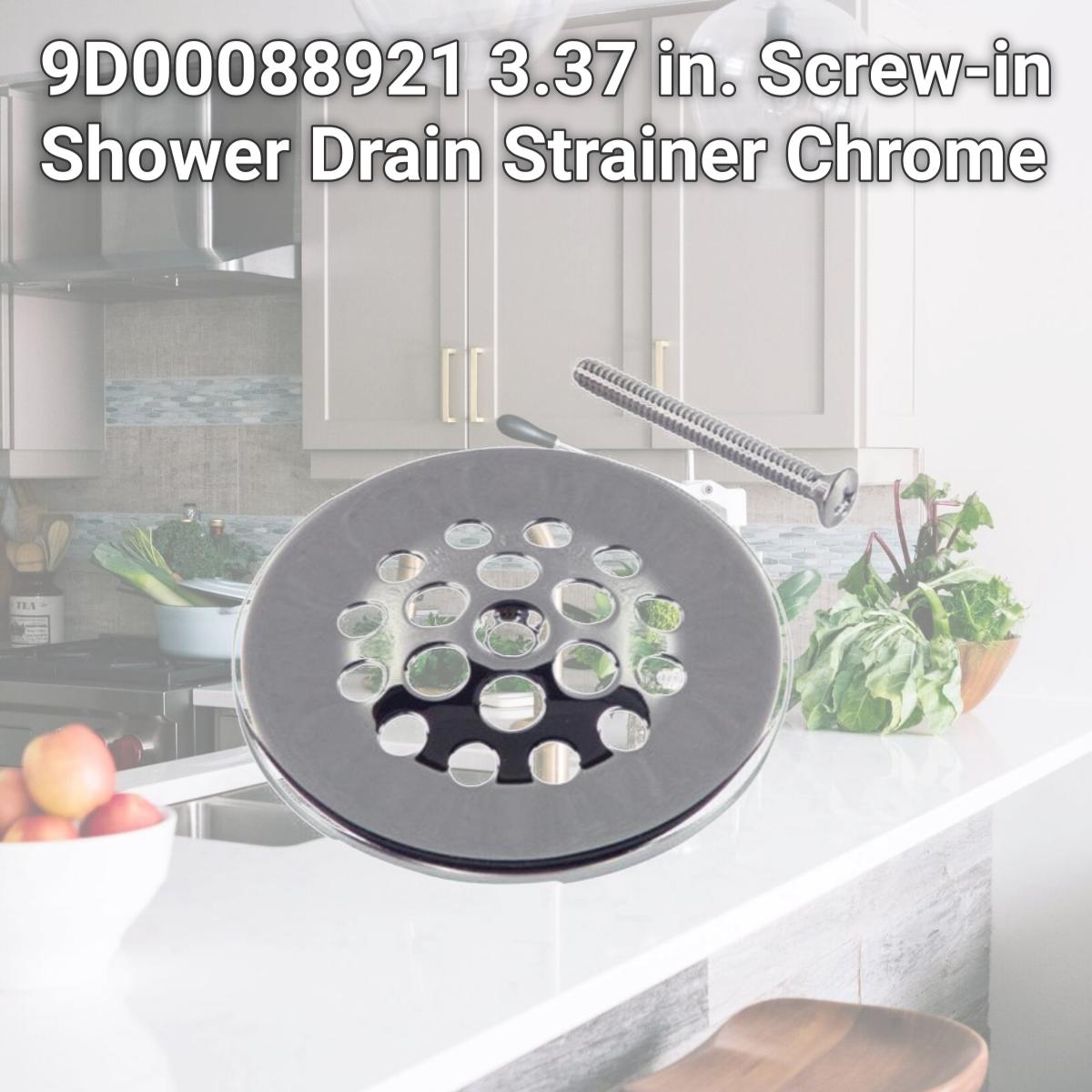 Picture of Danco 9D00088921 3.37 in. Screw-in Shower Drain Strainer  Chrome
