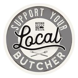 9731456 Support Your Local Butcher Sign Tin - Pack Of 4