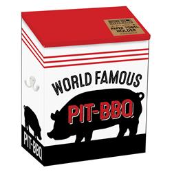 9731324 World Famous Pit-bbq Paper Towel Holder Tin