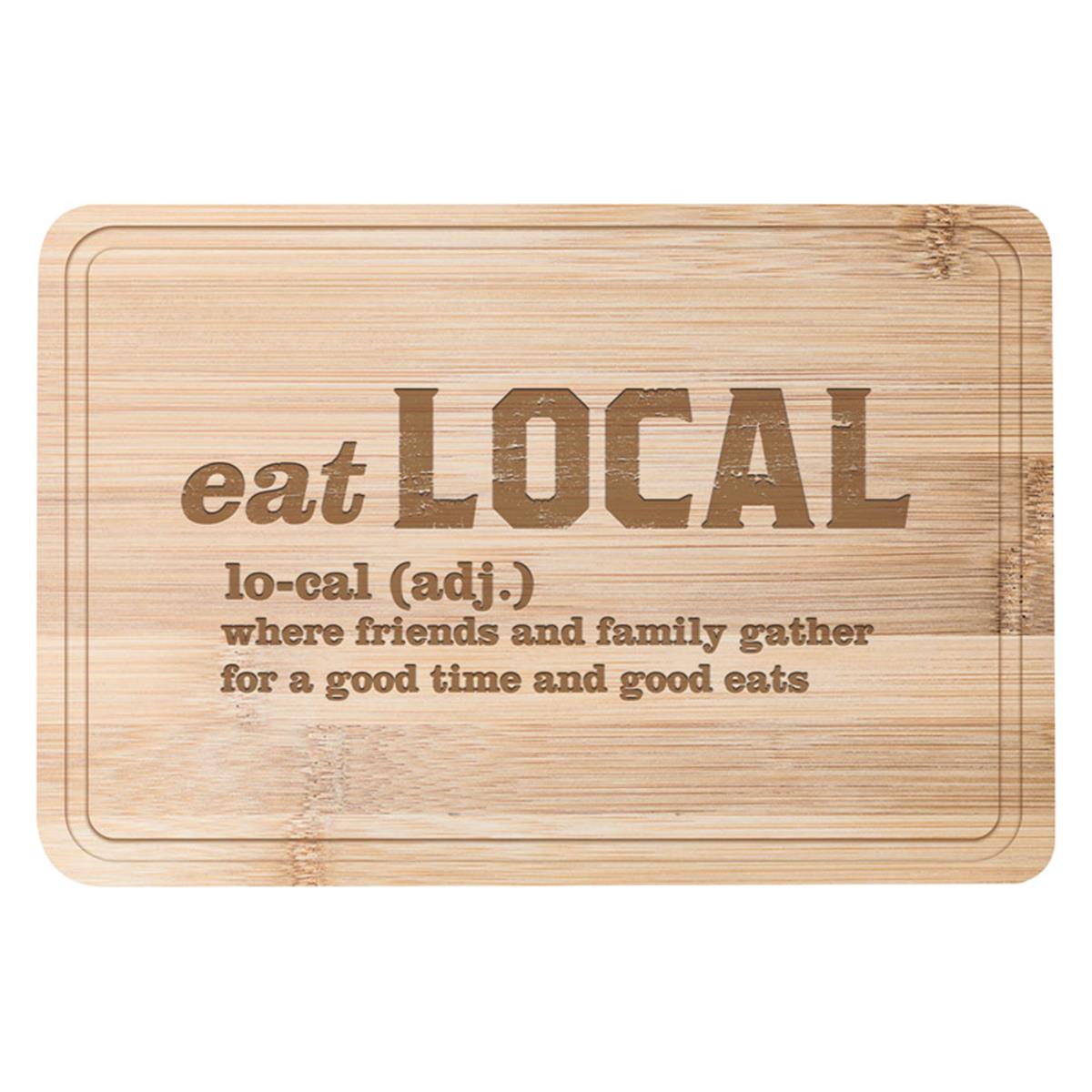 9731811 Eat Local Where Friends & Family Gather Cutting Board - Pack Of 4