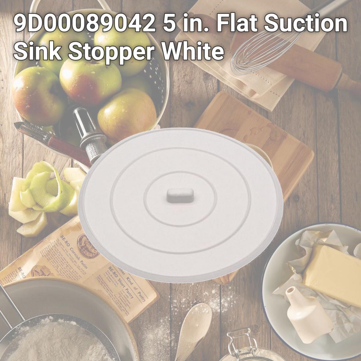 Picture of Danco 9D00089042 5 in. Flat Suction Sink Stopper  White