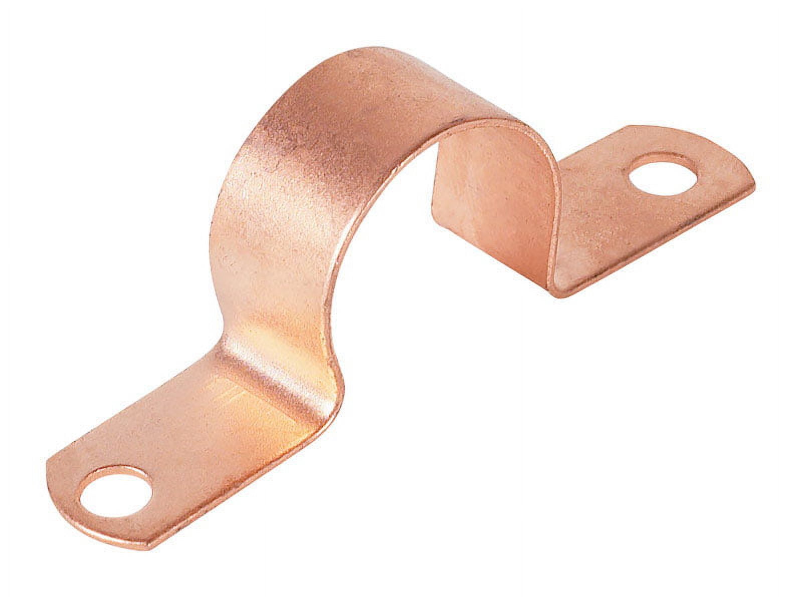 4902268 0.75 In. Carbon Steel Tube Strap - Copper Plated, Pack Of 5