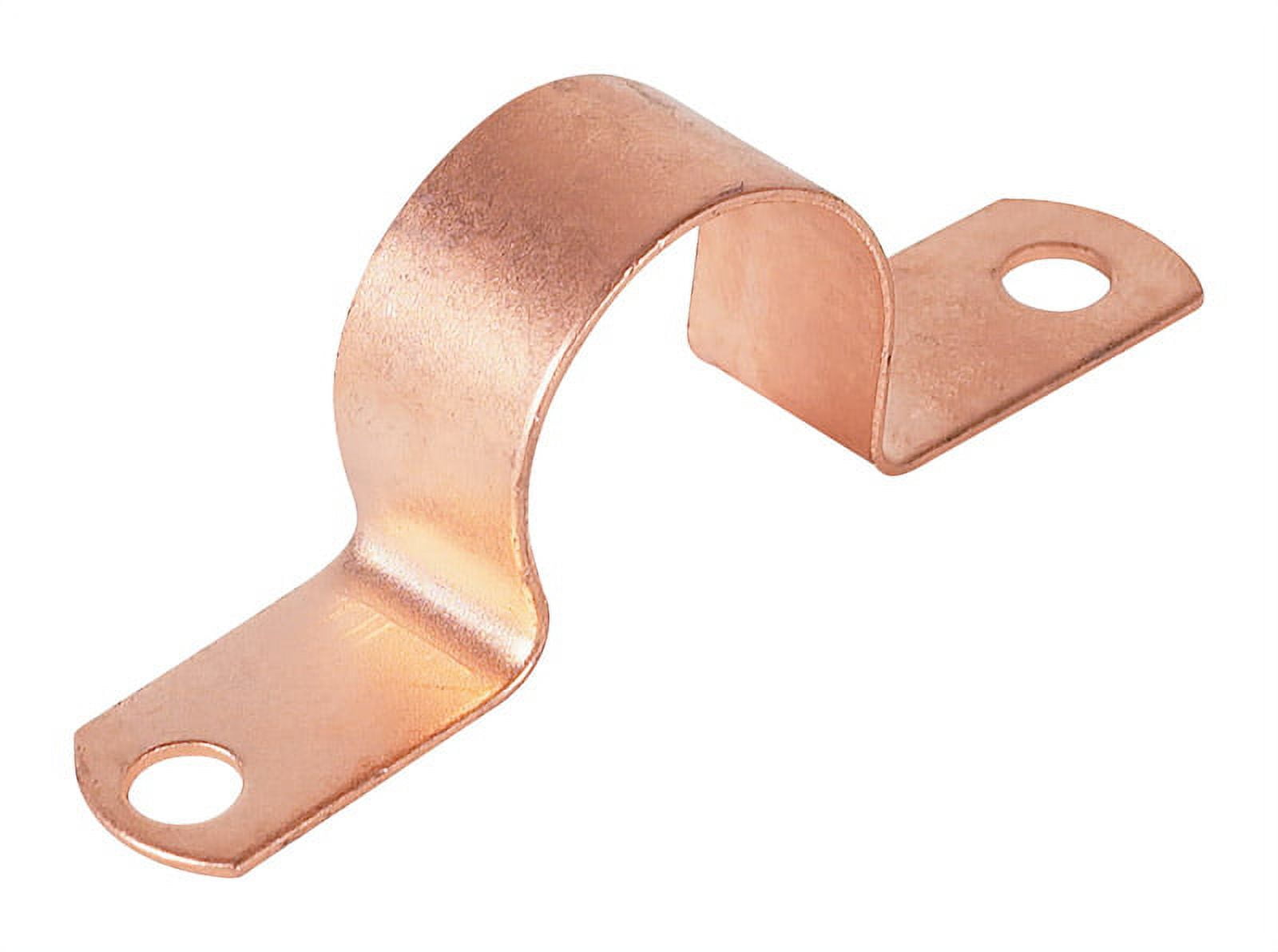 4902060 0.37 In. Carbon Steel Tubing Strap - Copper Plated, Pack Of 5