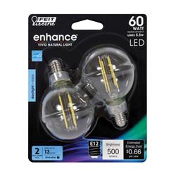 3911724 Enhance 5.5w G16.5 Filament Led Bulb, 500 Lumens - Daylight