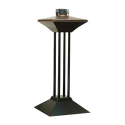 8015784 28 In. Cordoba Steel Bronze Pedestal Outdoor Torch - Pack Of 2