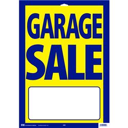 Hy-ko 5992805 29 X 13 In. English Garage Sale Plastic Sign - Yellow & Blue, Pack Of 5