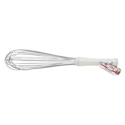 6507370 14 In. Plastic & Stainless Steel Whisk, Silver & White - Pack Of 8