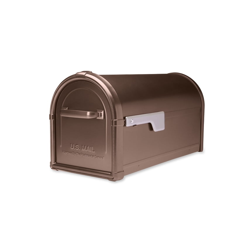 5006270 Hillsborough Galvanized Steel Post Mounted Copper Mailbox, 11.06 X 9.61 X 21.3 In.