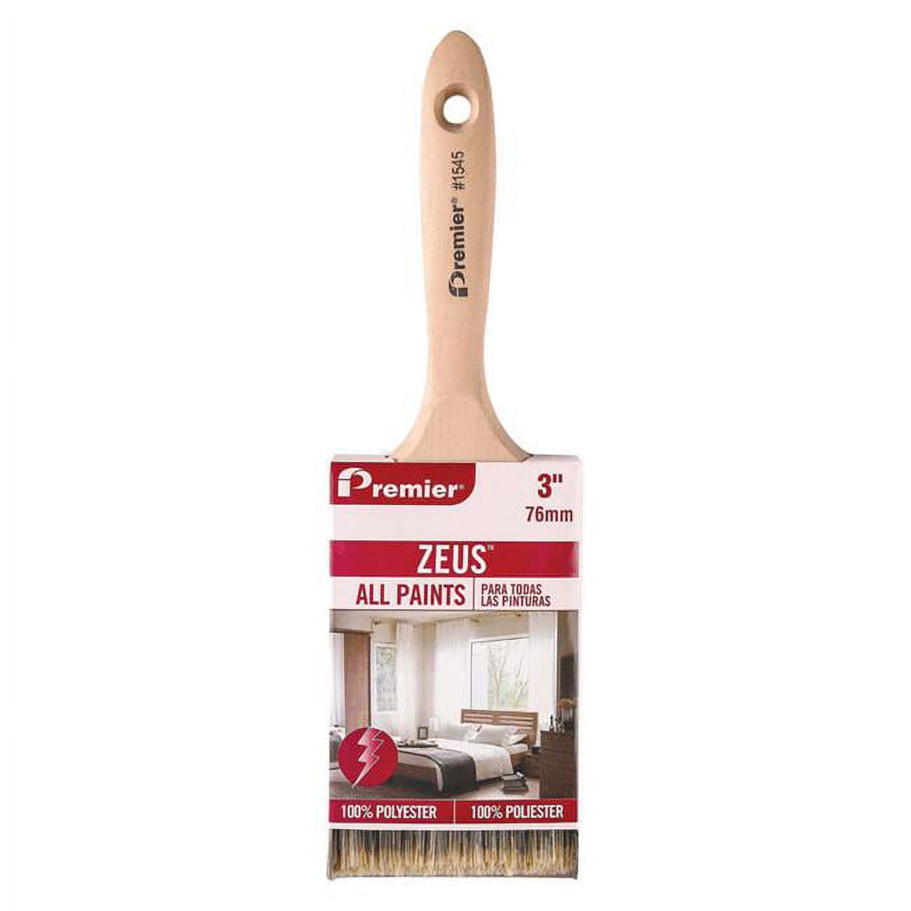 1898634 3 In. Flat Polyester Paint Brush, Pack Of 12