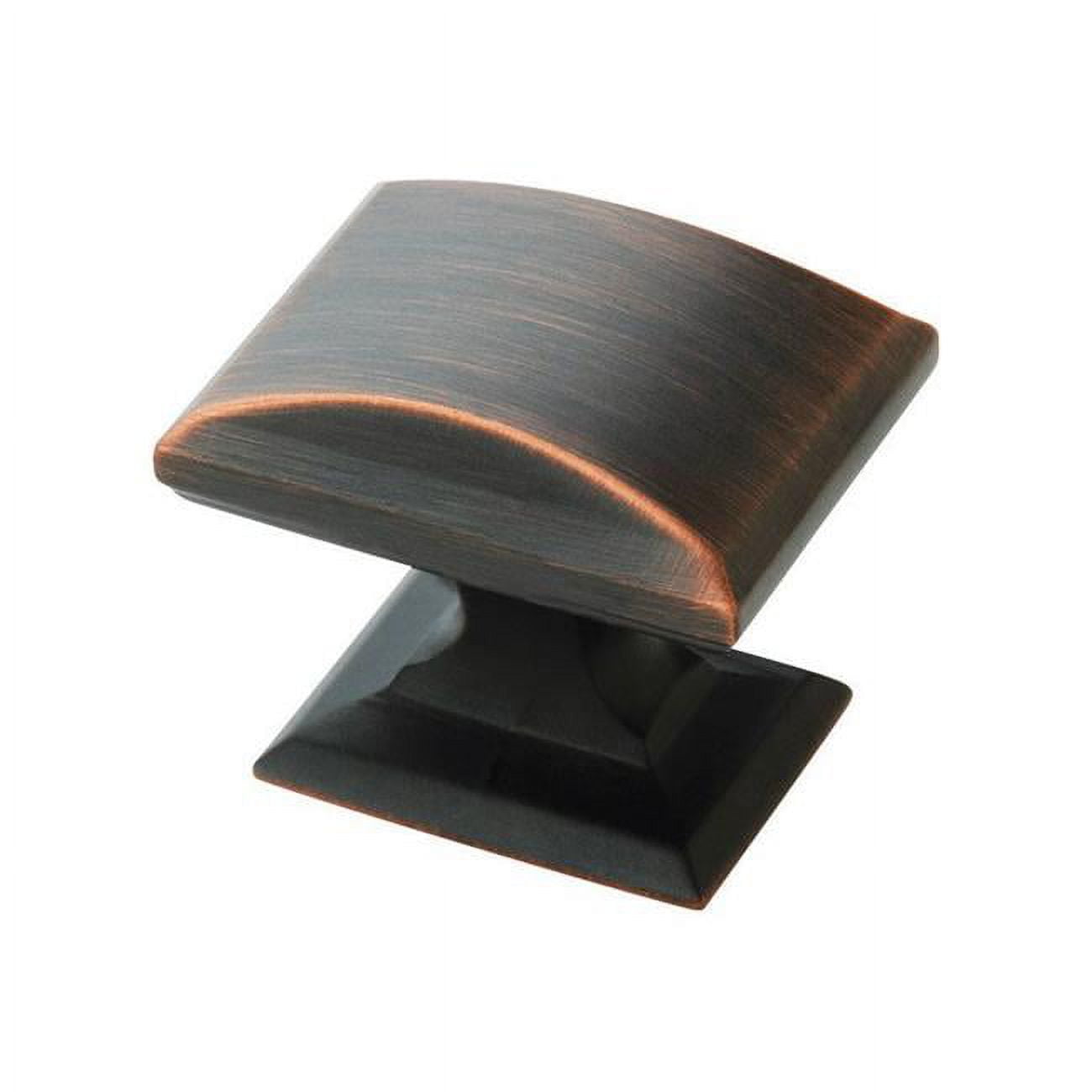Amerock 5000009 1.25 Dia. X 1.12 In. Candler Rectangle Cabinet Knob, Oil Rubbed Bronze - Pack Of 5