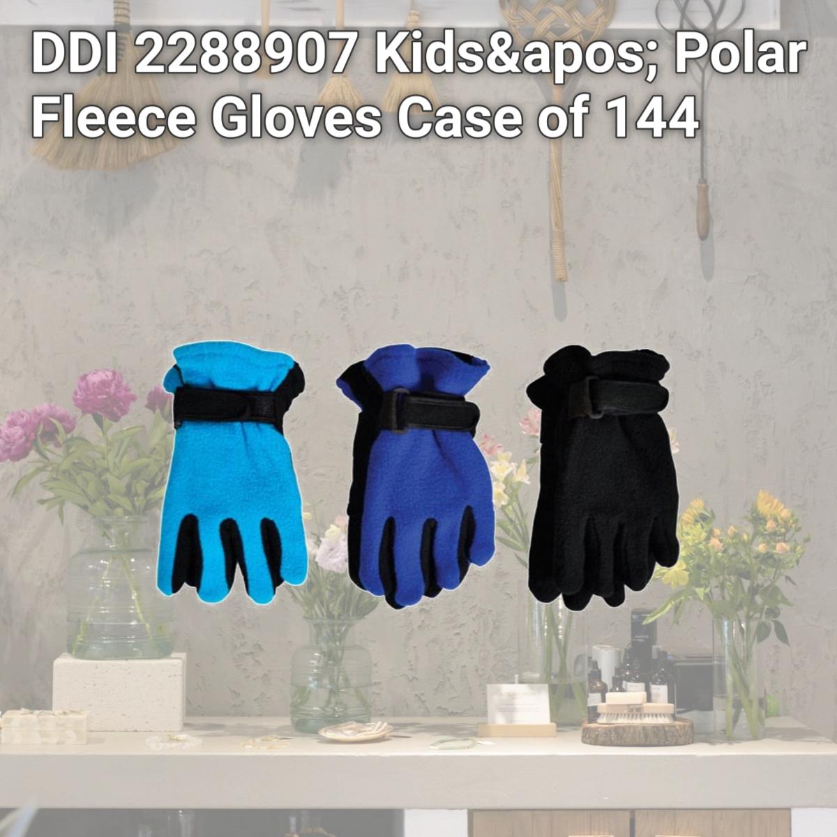 Picture of DDI 2288907 Kids&apos; Polar Fleece Gloves Case of 144