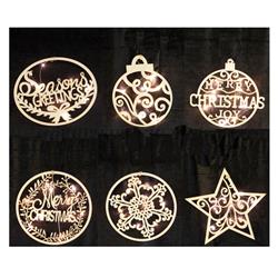 9464884 Brown Led Ornament Christmas Decoration - Pack Of 12