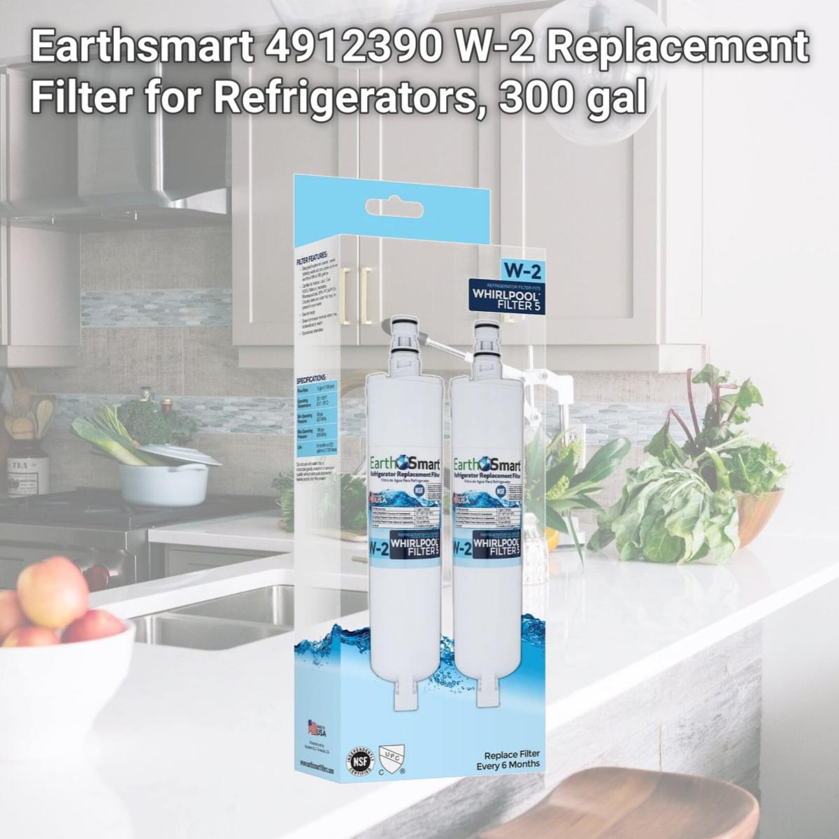 Picture of Earthsmart 4912390 W-2 Replacement Filter for Refrigerators, 300 gal