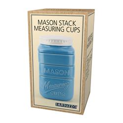 9637943 Mason Jar Ceramic Measuring Cups, Blue