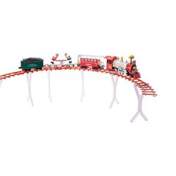 9609975 Home For The Holidays Led Christmas Plastic Train Set, Red & Green