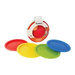 6745442 Kids Assorted Plastic Round Plate, Pack Of 4
