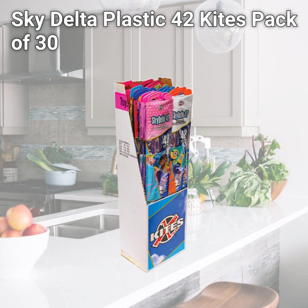 Picture of X Kites 9010649 Sky Delta Plastic 42 Kites, Pack of 30