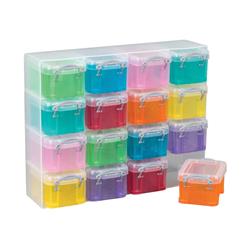 6663017 11 X 8.81 X 2-9.16 In. Stackable Storage Box - Assorted Color, Pack Of 4
