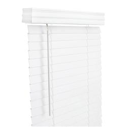 5005735 Faux Wood 2 In. Mini-blinds, 24 X 60 In. White Cordless