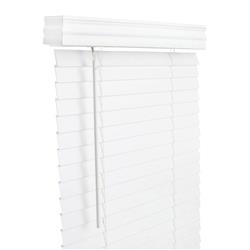 5005731 Faux Wood 2 In. Mini-blinds, 39 X 60 In. White Cordless
