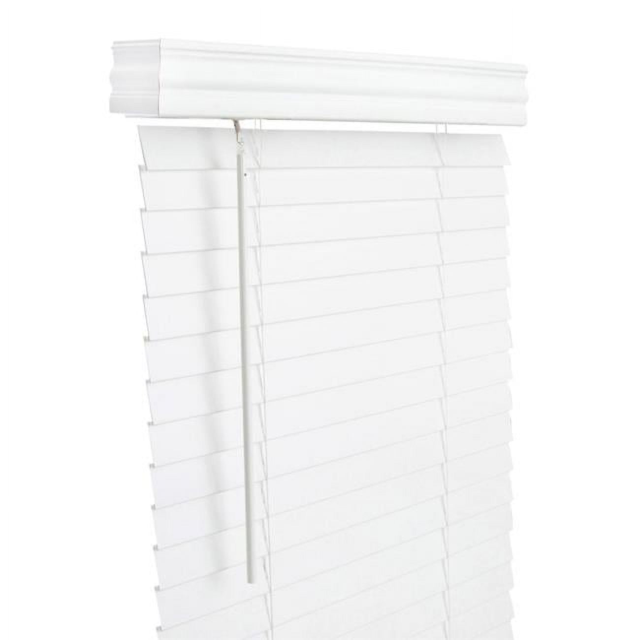 5005723 Faux Wood 2 In. Mini-blinds, 43 X 60 In. White Cordless